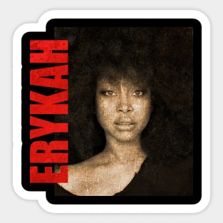 TEXTURE ART- Erykah Badu - Retro Aesthetic Fan Art 1 Sticker